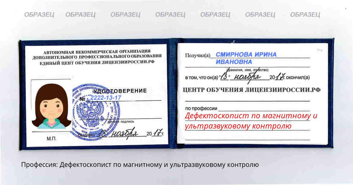 Дефектоскопист по магнитному и ультразвуковому контролю Донецк